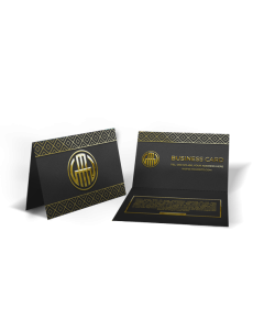 Foldover Business Cards - Matte Soft Touch Lamination + Raised Spot UV
