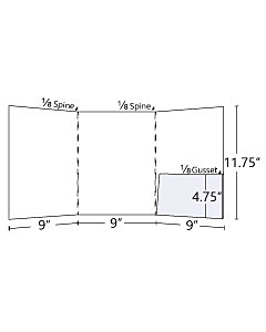 Gusset Tri - Panel Pocket Folder - Inside Right Pocket