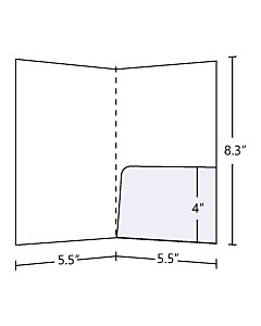 5.5x8.3 Presentation Folder with 4 inch curved pocket