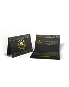 Foldover Business Cards - Matte Soft Touch Lamination + Raised Spot UV