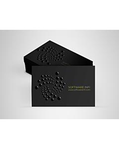 Business Cards - Soft Touch Laminated + Raised Spot UV
